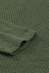 Henley Button Placket Side Slit Drop Shoulder Pullover Knit Sweater